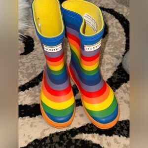 Hunter rainbow kid rain boots